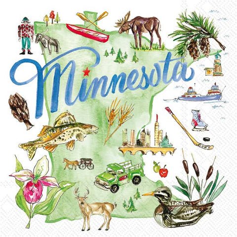 paper cocktail MINNESOTA napkins in a pack of 20