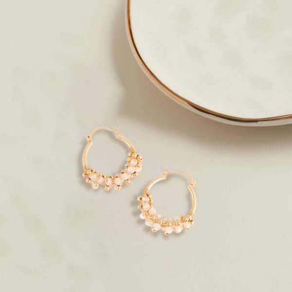 Earrings Beaded Hoops